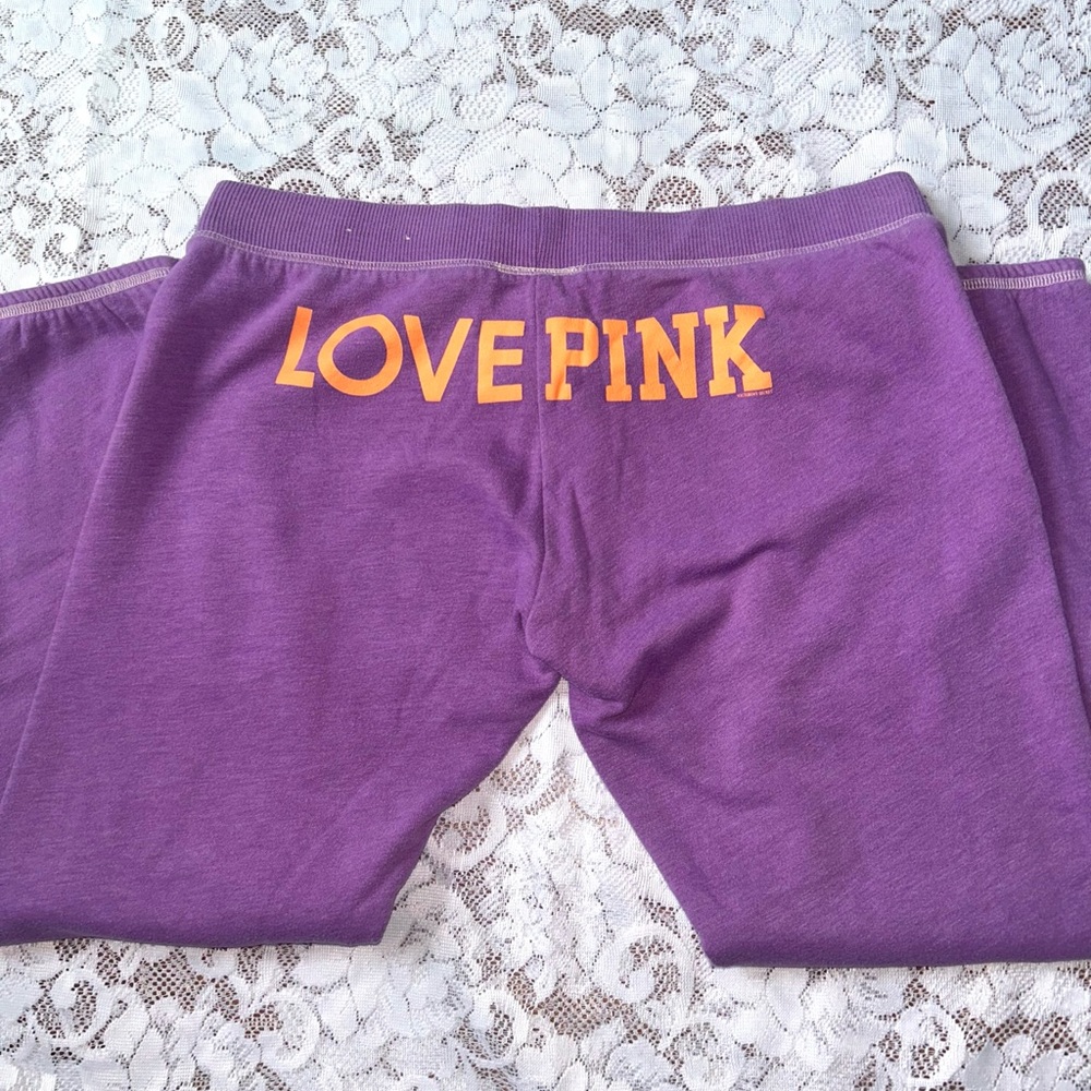 Y2K 2000s Victoria's Secret PINK Low Rise purple and orange yoga Sweatpants